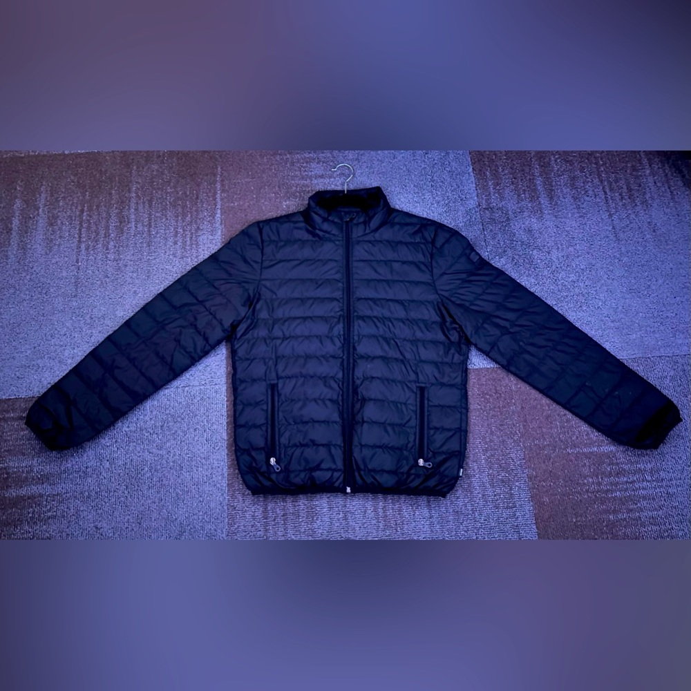 Armani Jeans Men’s Small Designer Black Puffer Jacket